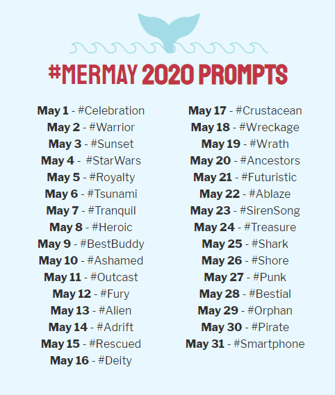 Tom Bancroft's official #MerMay2020 prompt list